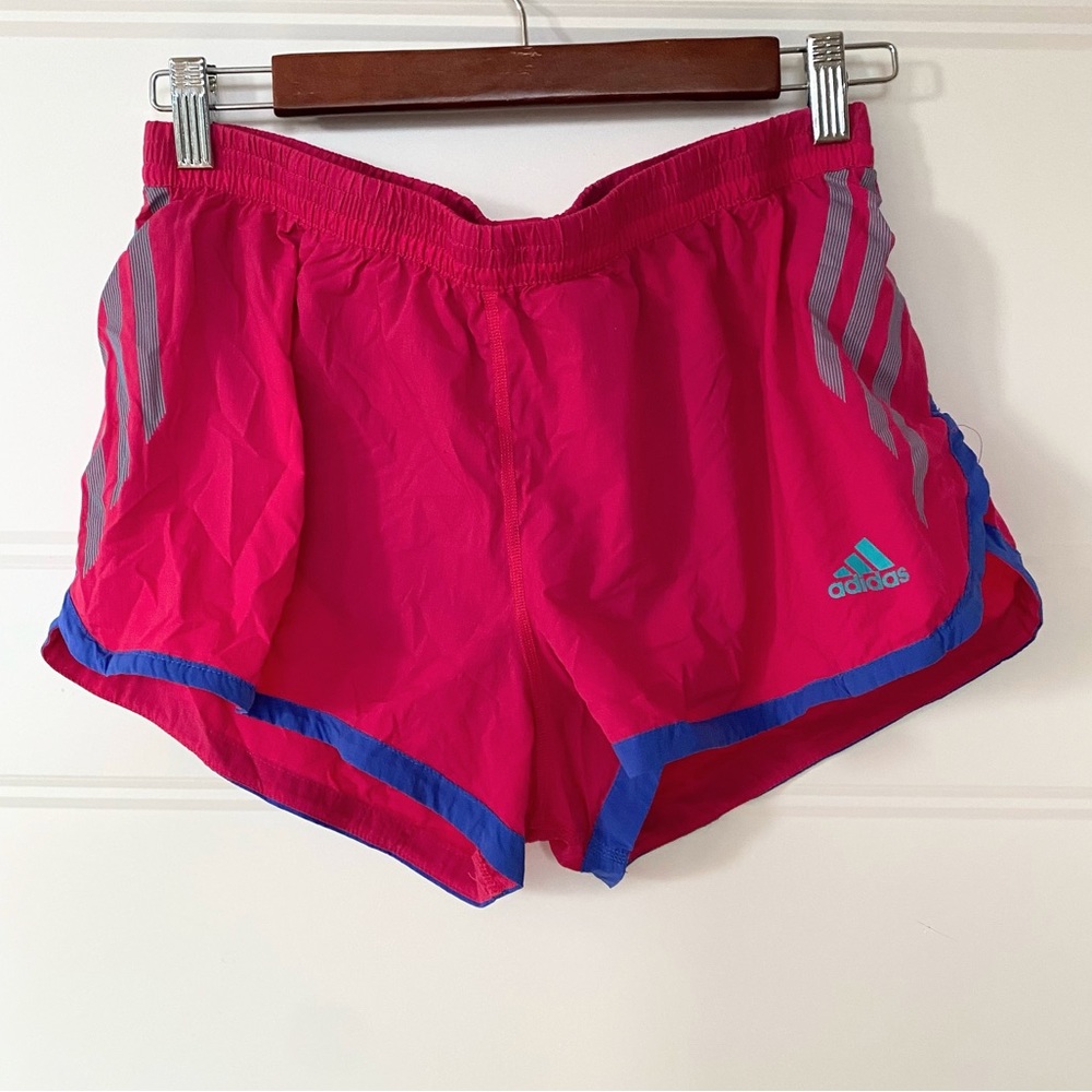 Adidas Adizero Climalite Pink / Blue Lined Running Short Shorts Size Small